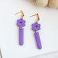 Amethyst Flower Dangle