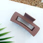 Rectangle Cut-Out Matte Hair Clip