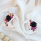 White Speckled Flower Arrangement Dangle