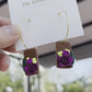 Magenta Flower Hoops