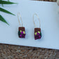 Magenta Flower Hoops