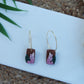 Pink Flower Hoops