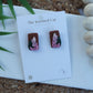 Pink Flower Studs