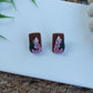 Pink Flower Studs