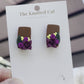 Magenta Flower Studs